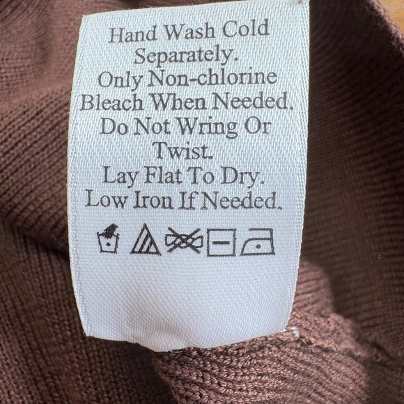 Coldwater Creek Brown Silk Cotton Blend 3/4 Sleeve V Neck Cardigan Sweater Sz S - Picture 5 of 10